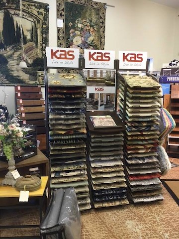 Kas display, so many rugs to choice from