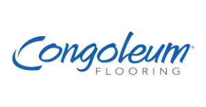 Congoleum Flooring blue script logo