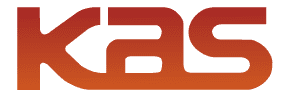 KAS logo in orange and red.